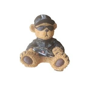 DALE EARNHARDT SR  3 Black Cap & Jacket Ceramic Bear Memories Intimidator 3